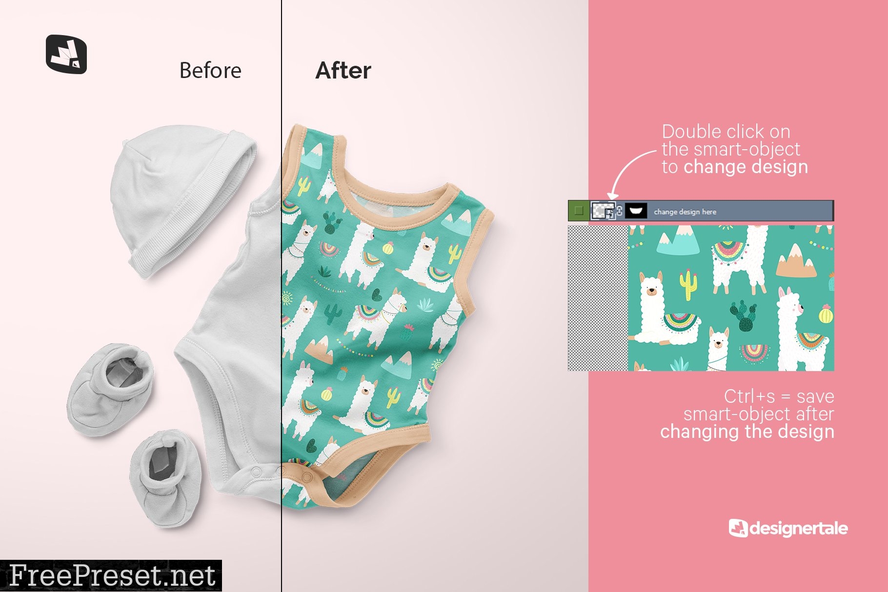 Baby Romper With Cap Mockup 4934624