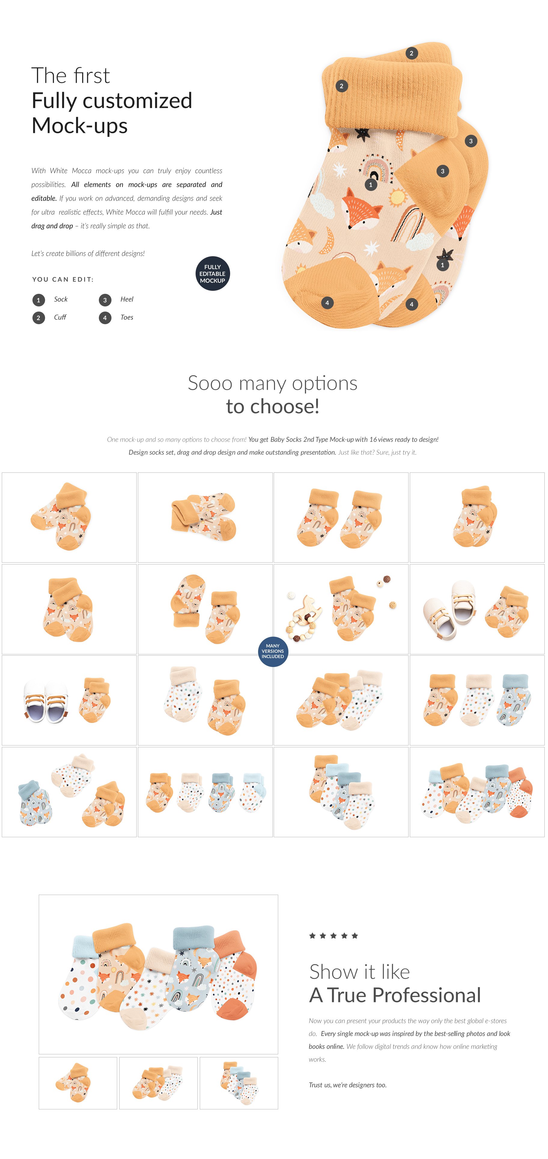 Baby Socks 16x Mock-ups 6849863