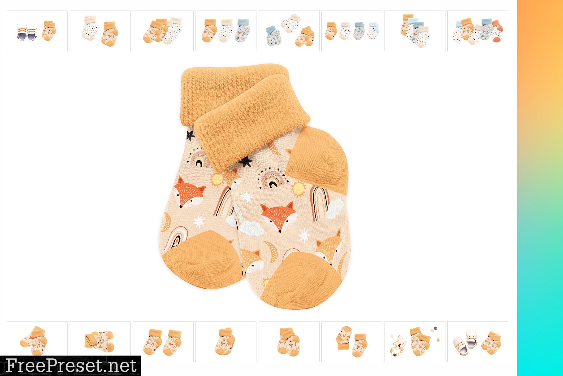 Baby Socks 16x Mock-ups 6849863