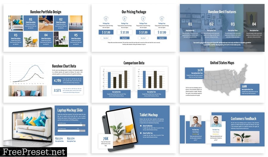 Banshee - Business Template Prensentation GLFE97L