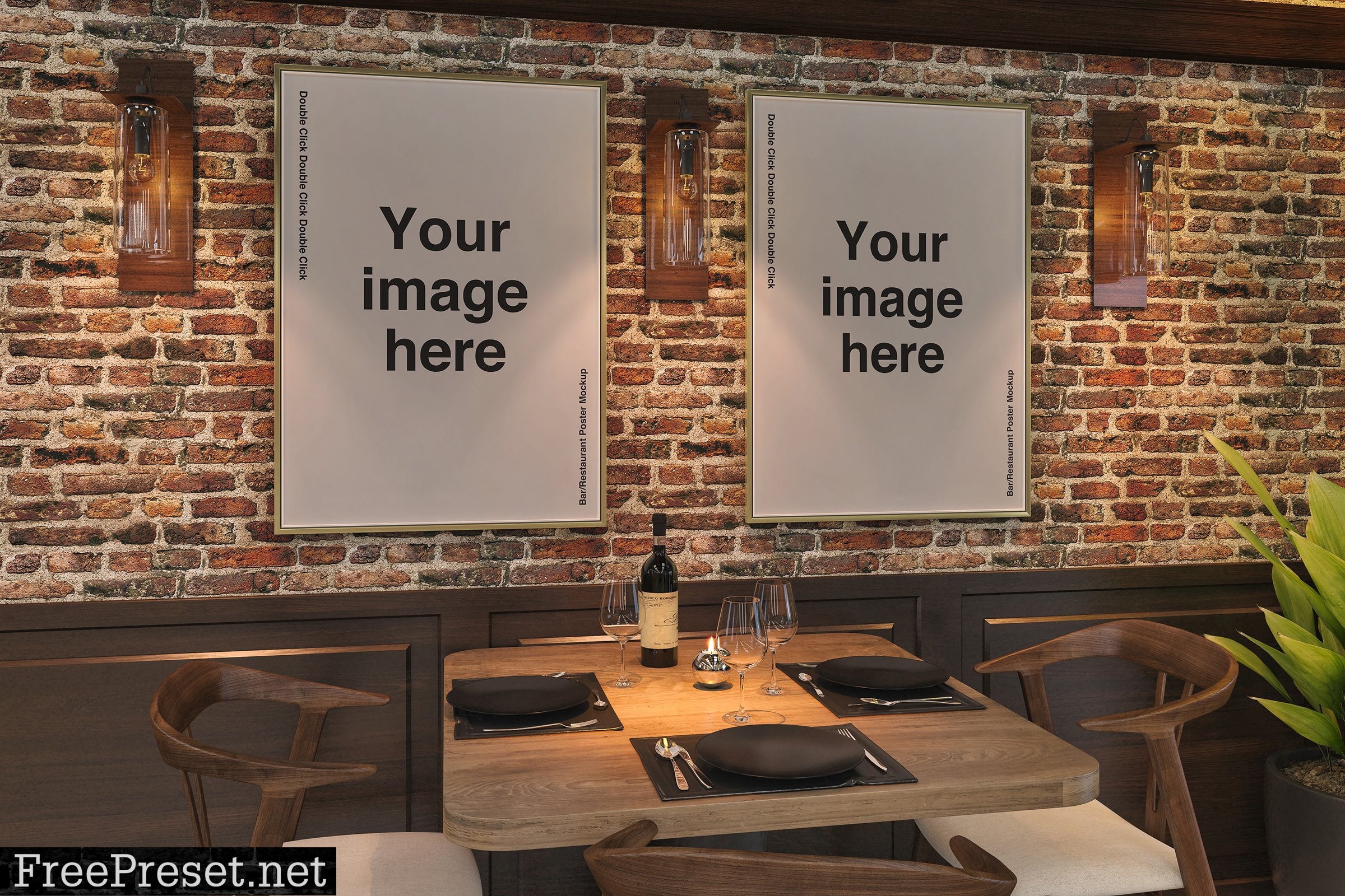 Bar Restaurant Poster Mockups 7367813