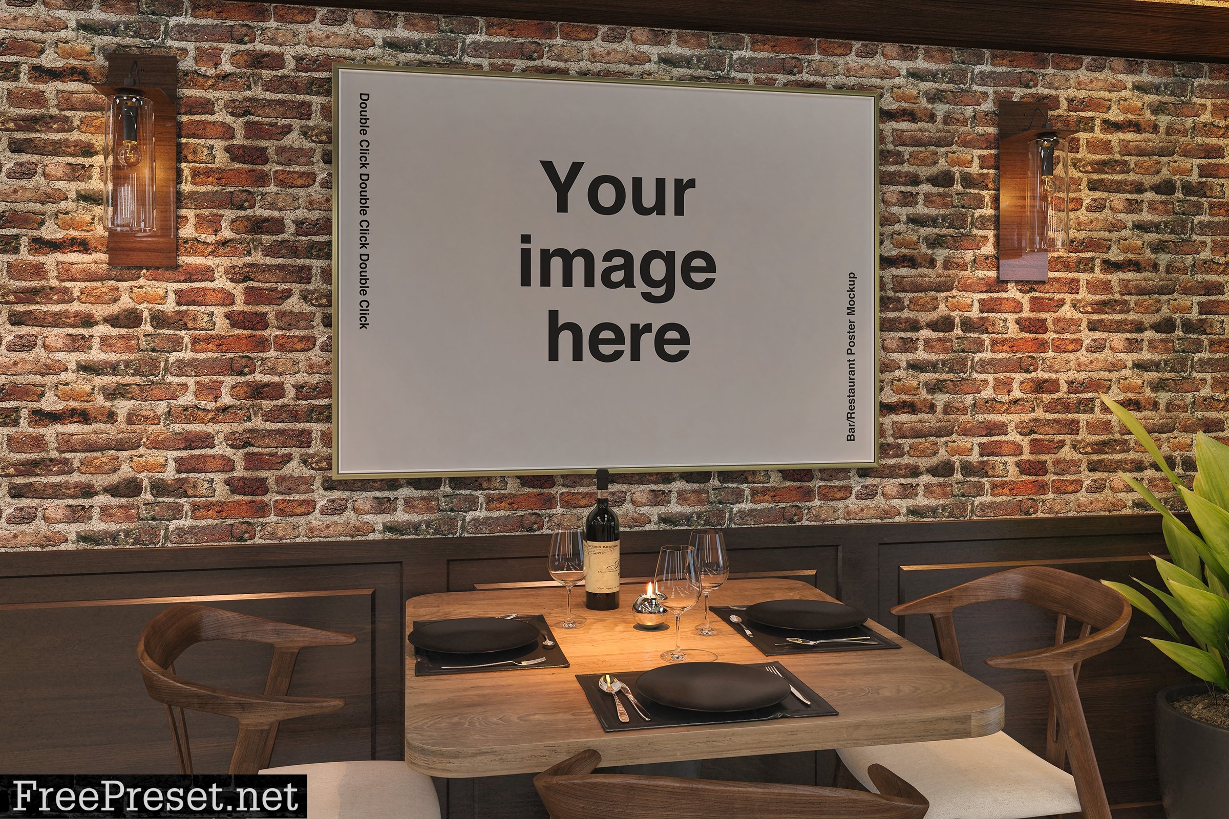 Bar Restaurant Poster Mockups 7367813