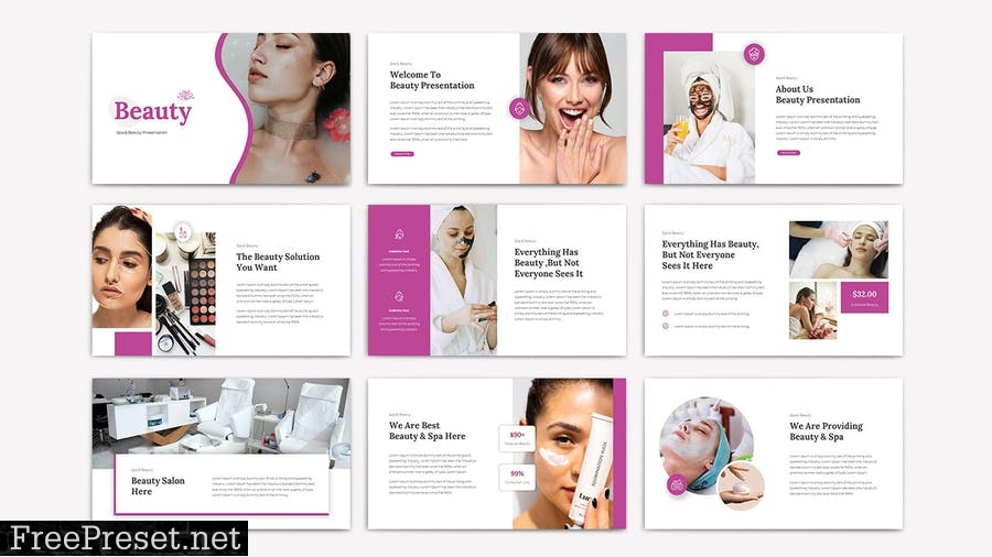 BEAUTY - Powerpoint Template 34GV9SB