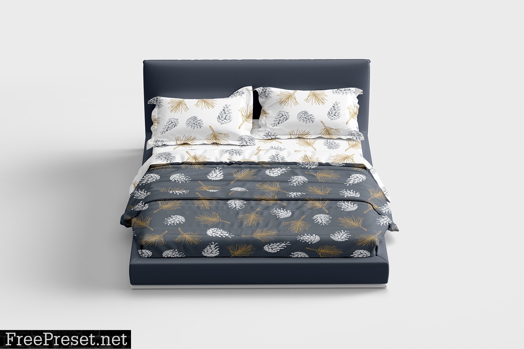 Bed Linens Mockup - 6 Views 7164021