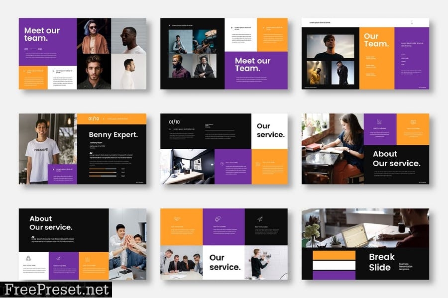 Benny – Business PowerPoint Template R5HVRCF