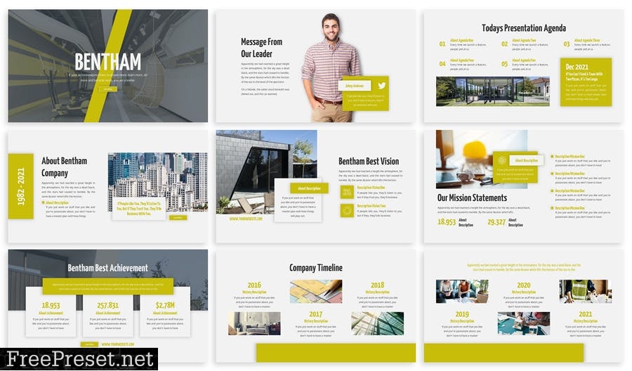 Bentham - Business Template Prensentation H52JH4C