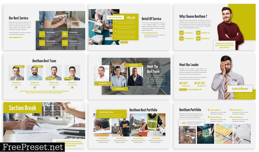 Bentham - Business Template Prensentation H52JH4C