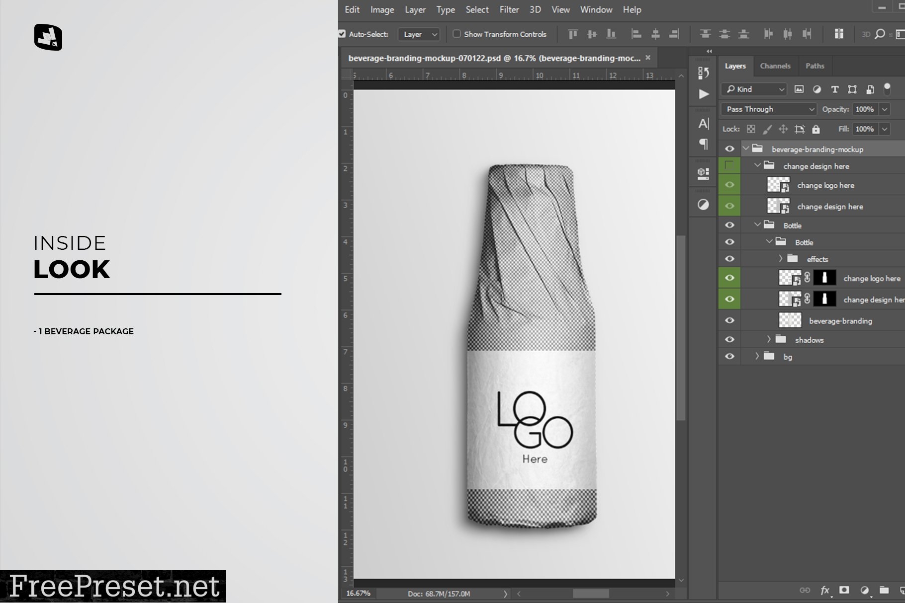 Beverage Branding Mockup 6781586