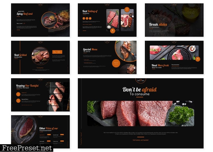 Bief And Beef | Powerpoint, Keynote, Google Slides AZ87NYL