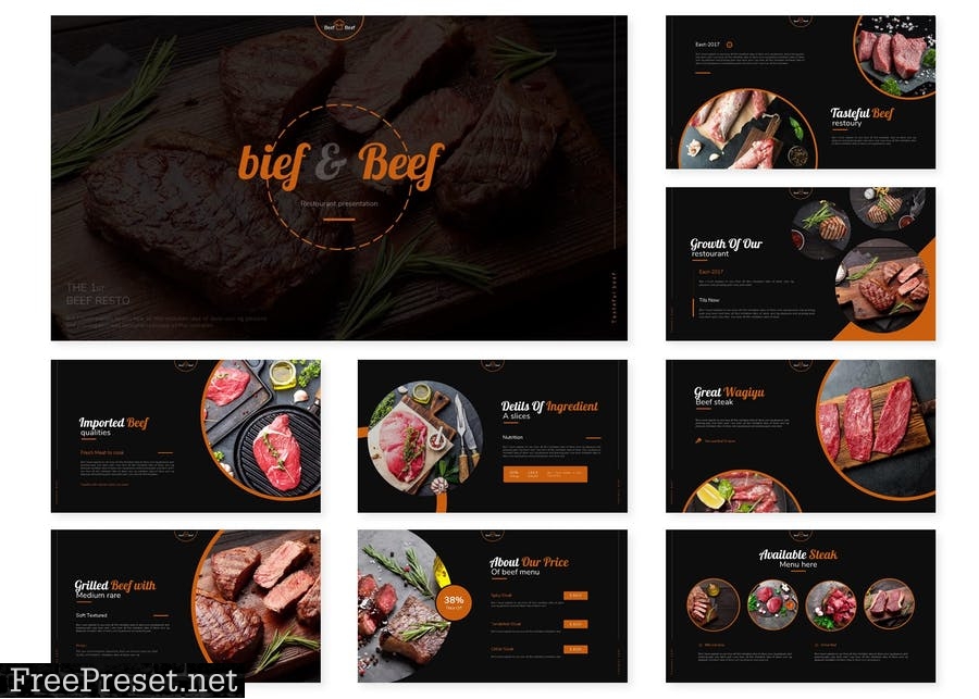 Bief And Beef | Powerpoint, Keynote, Google Slides AZ87NYL