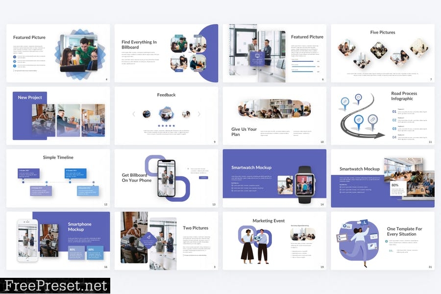 Billboard Marketing PowerPoint Template Z83XE4X