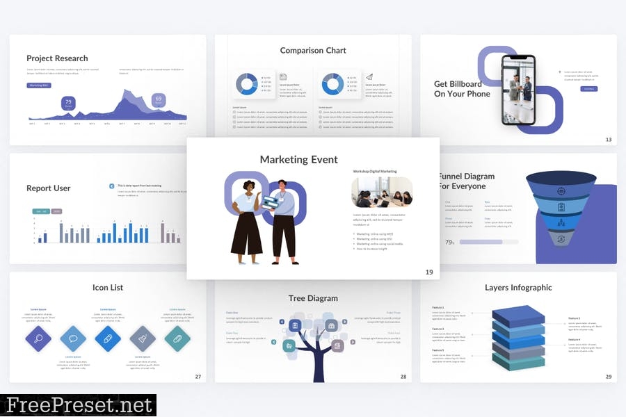 Billboard Marketing PowerPoint Template Z83XE4X