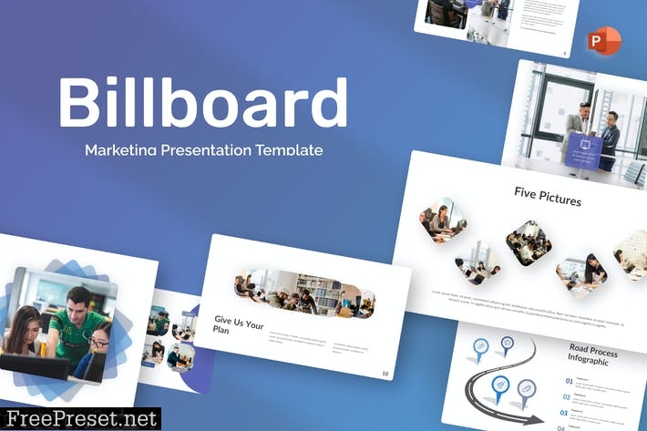 Billboard Marketing PowerPoint Template Z83XE4X