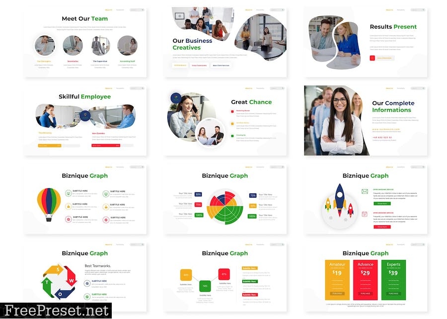 Biznique Presentation Template H8GPR8E