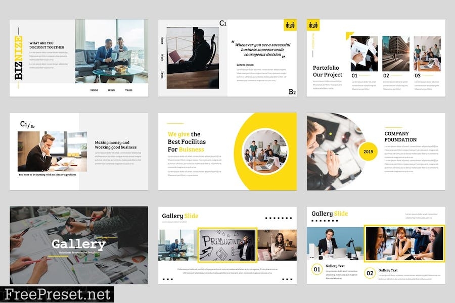 Biznize - Business Powerpoint Template 4QX8UMK