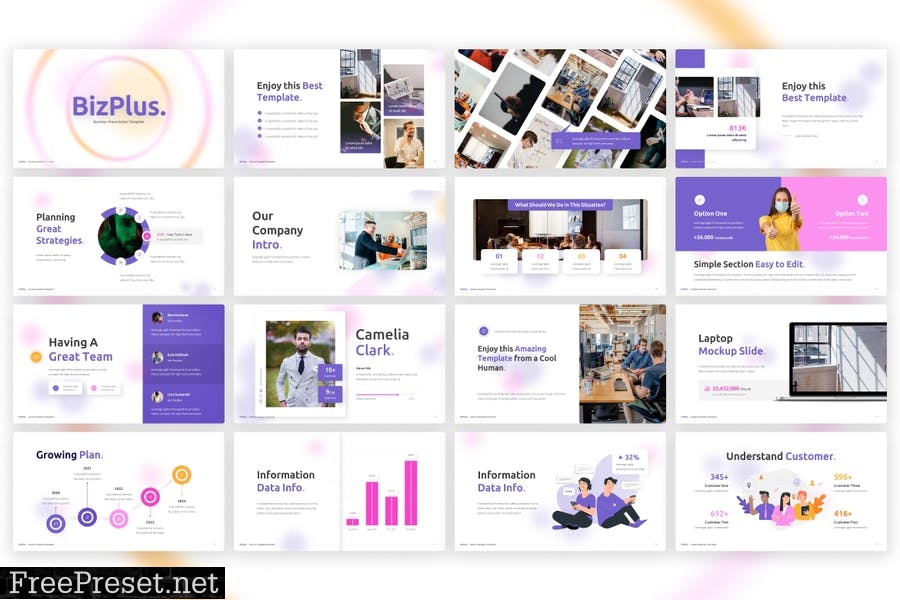 BizPlus Creative Business PowerPoint Template DKZR456