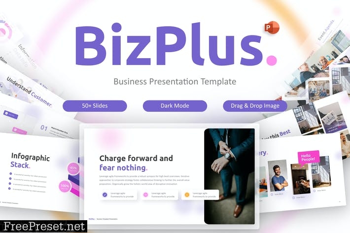 BizPlus Creative Business PowerPoint Template DKZR456