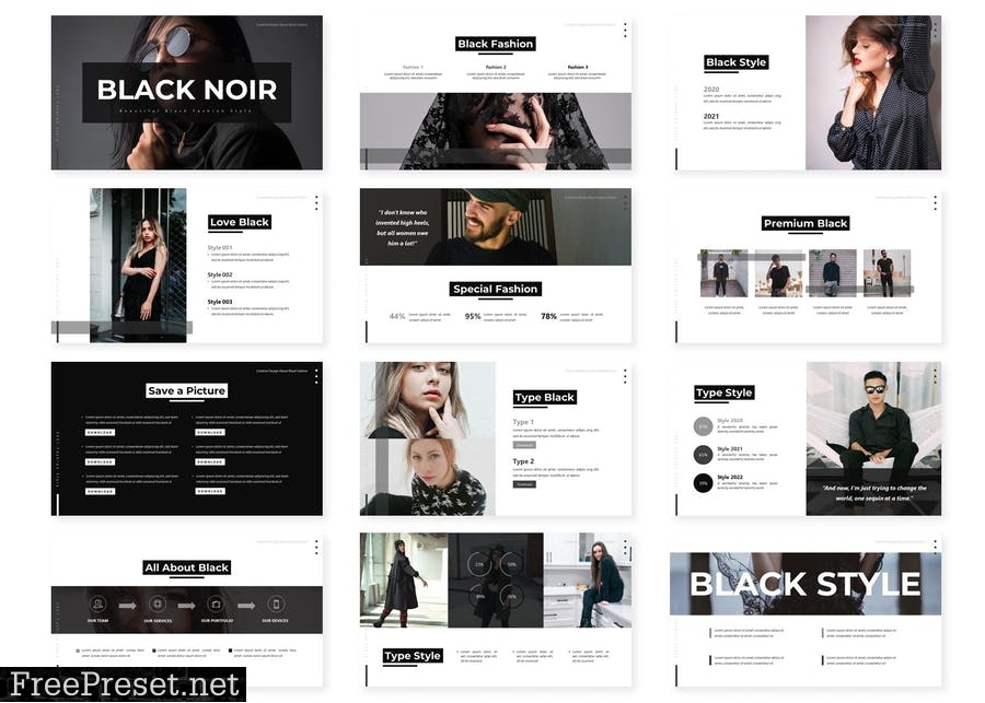 Black Noir - Presentation Template X27V2M5