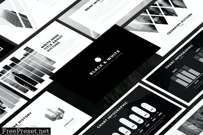 Black & White Powerpoint Template Z276EWH