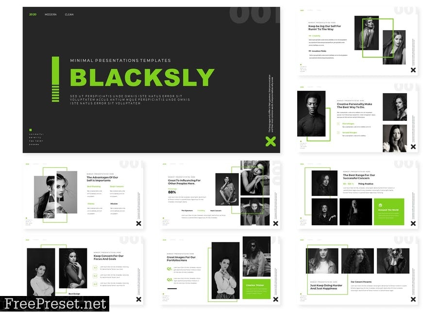 Blacksly | Powerpoint, Keynote, Google Slides FHS3ACV