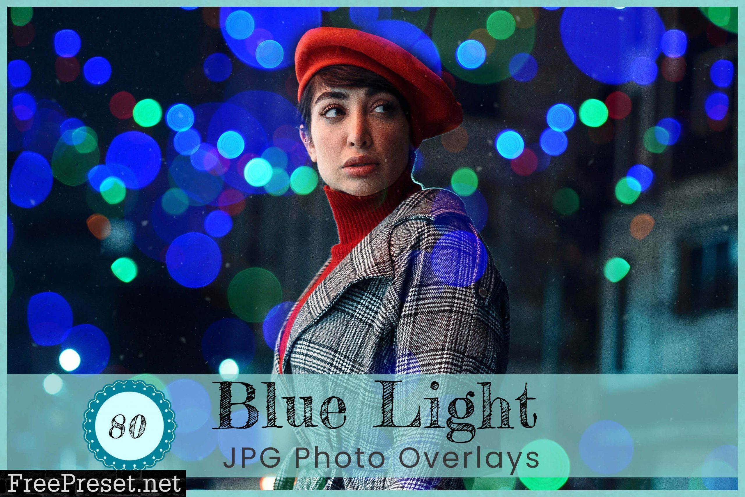 Blue Light Bokeh Photoshop Overlay 7160855