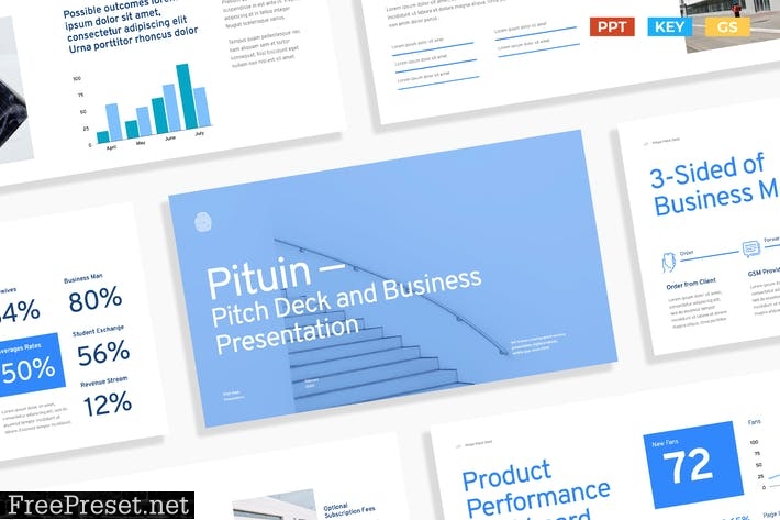 Blue White Modern Creative Pitch Deck & Business RZDYBYK