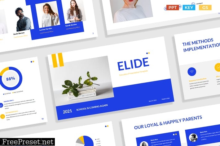 Blue White Yellow Modern Education & School Plan KK9FS73