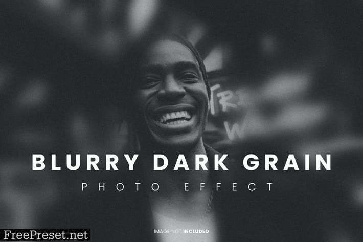 Blurry dark grain photo effect