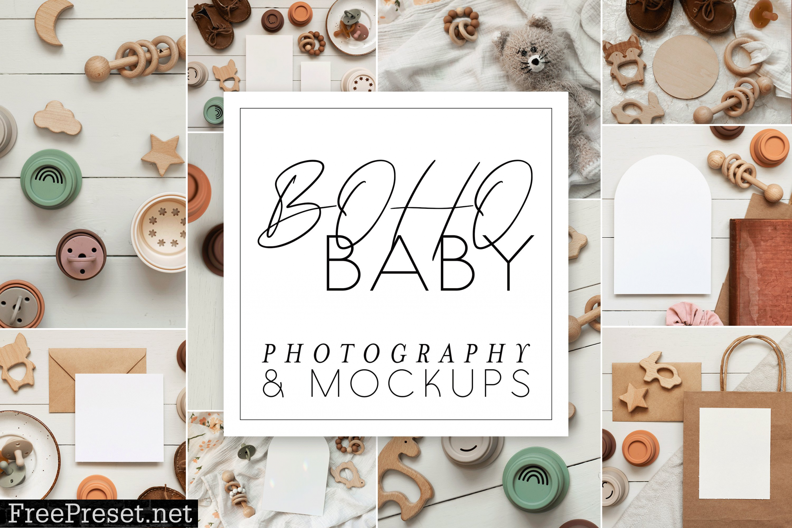 Boho Baby Mockup + Photo Bundle 7071383