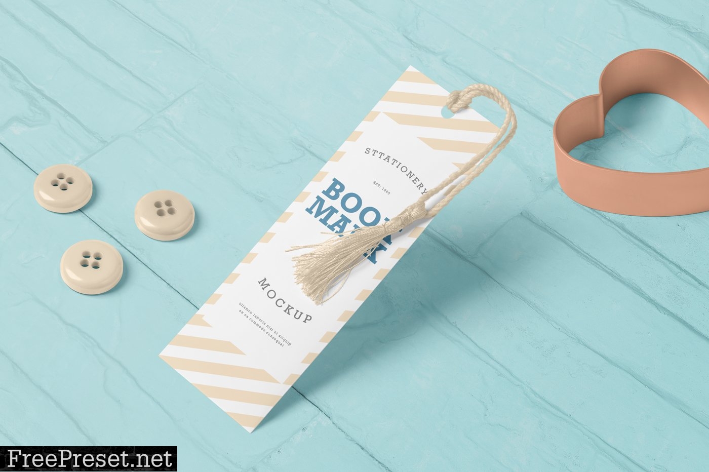 Bookmark with Tassel Mockups 7310425