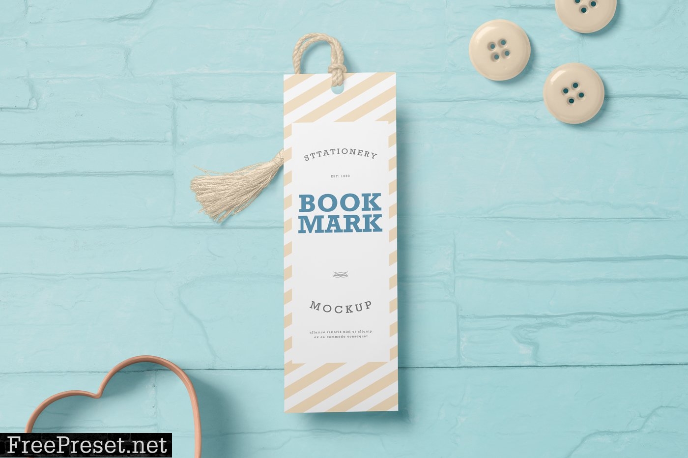 Bookmark with Tassel Mockups 7310425