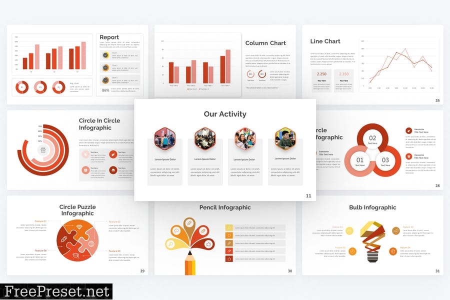 Bookworm Education PowerPoint Template EQRAG58