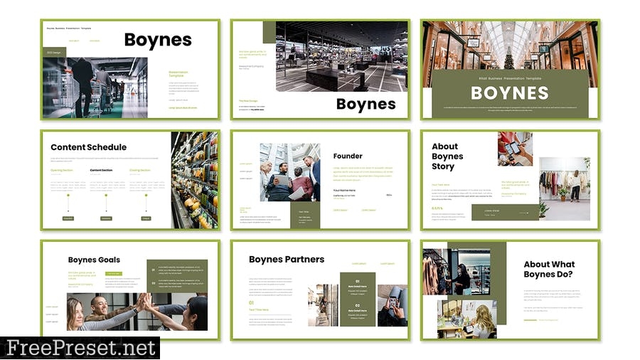 Boynes - Business Presentation PowerPoint Template 9F8RNUW