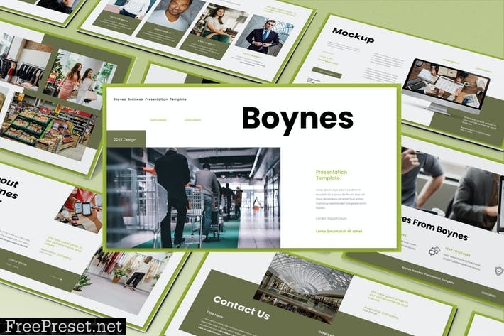 Boynes - Business Presentation PowerPoint Template 9F8RNUW