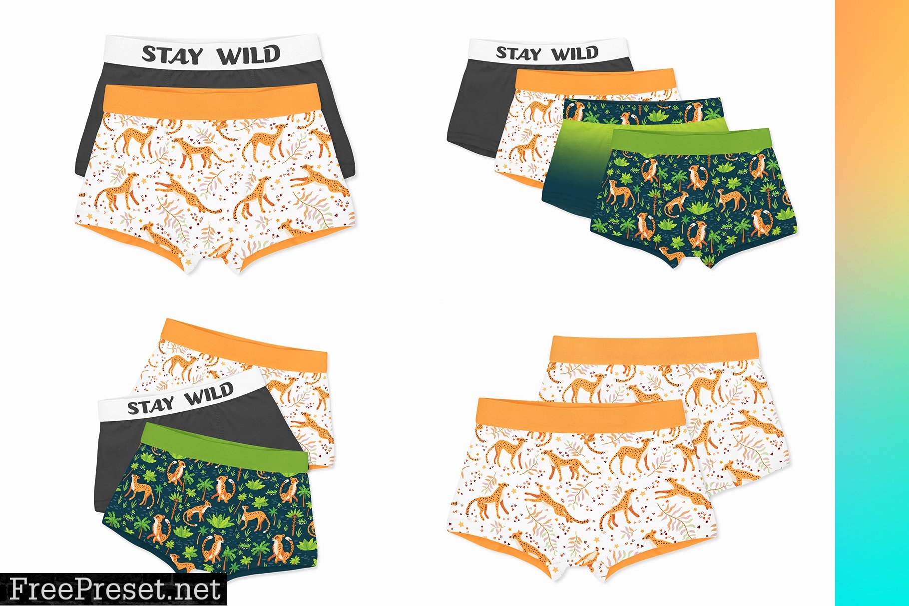 Boys Underwear Boxers 8xMock-ups 6860560