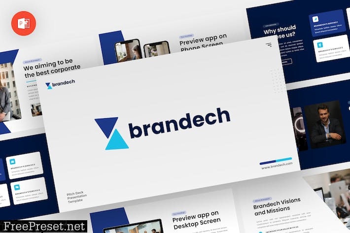 Brandech - Pitch Deck Powerpoint Template XGV9XNF