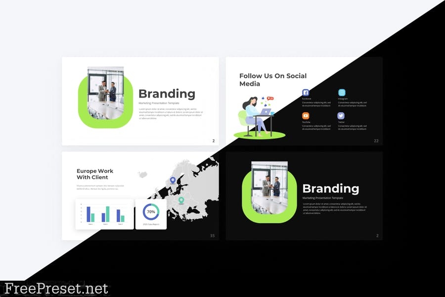 Branding Marketing PowerPoint Template YD6G5PE