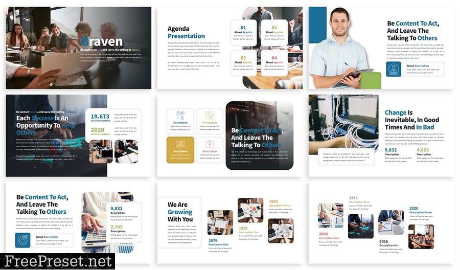 Braven - Business Template Prensentation 7PU454R