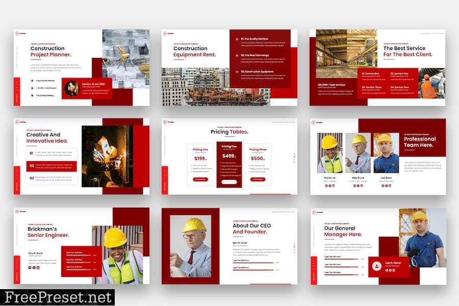 Brickan - Construction Powerpoint M3QG7L9