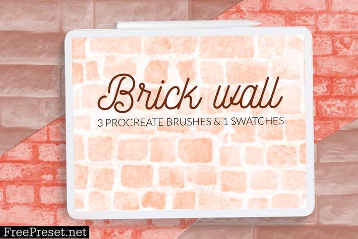 Bricks Wall Interior Background Procreate Brushes SLTWB55