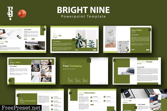 Bright Nine - Powepoint Template 9NJV5JY