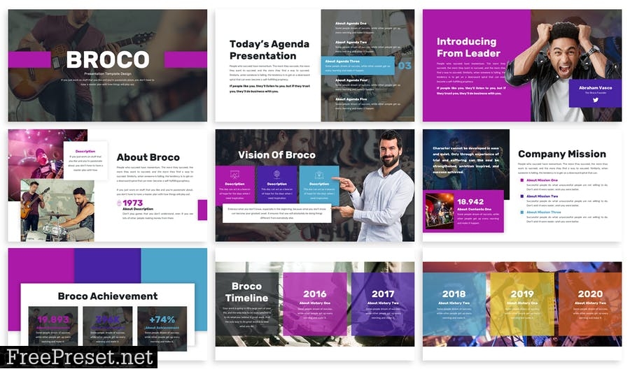 Broco - Business Template Prensentation YK5FT9D