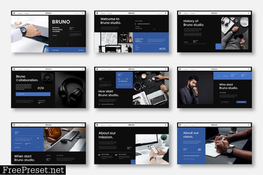 Bruno – Business PowerPoint Template BYTD2N6