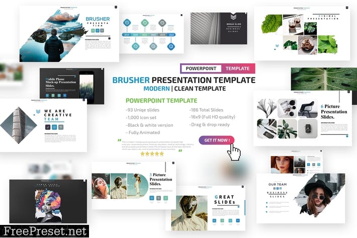 Brusher Powerpoint Presentation Templates 549KQ6D