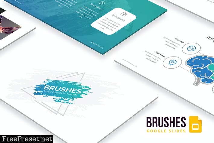 Brushes Google Slides Template 4EEQ3Z