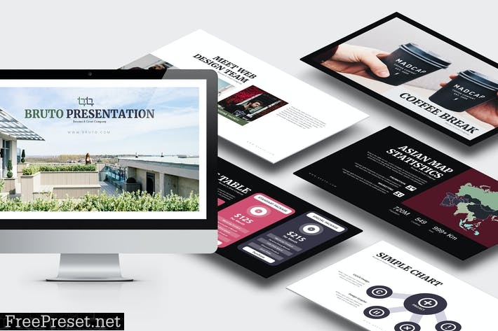 Brutto : Real Estate Powerpoint Template 3GRZAN