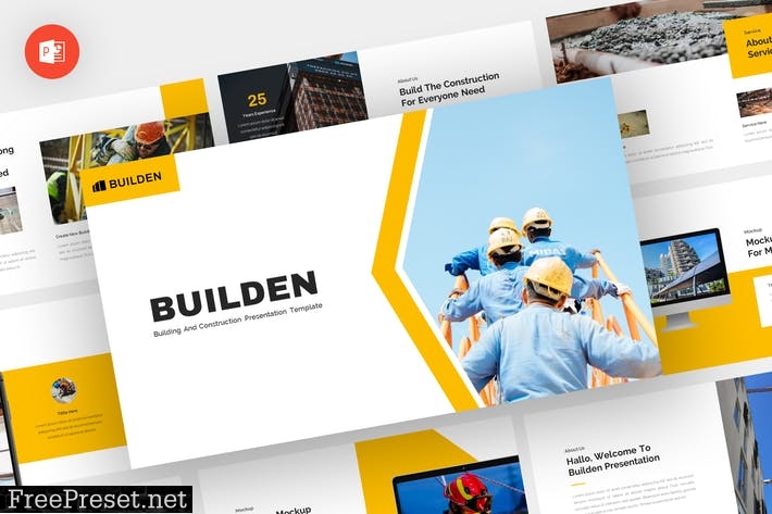 Builden - Construction Powerpoint Template MX7S8TY