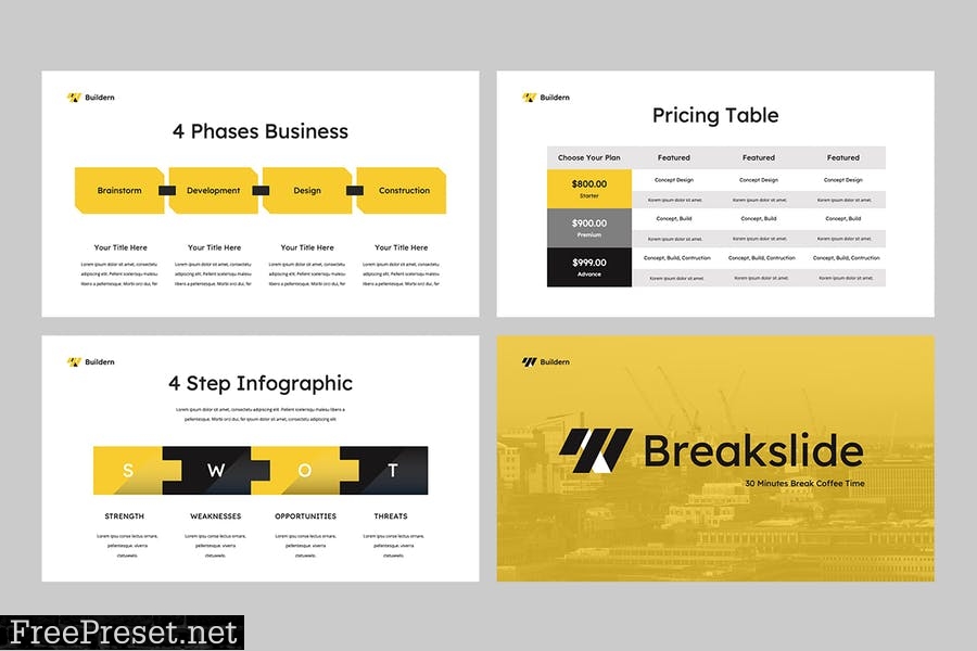 BUILDERN - Construction Powerpoint Template 3YP86NQ