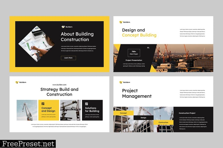 BUILDERN - Construction Powerpoint Template 3YP86NQ