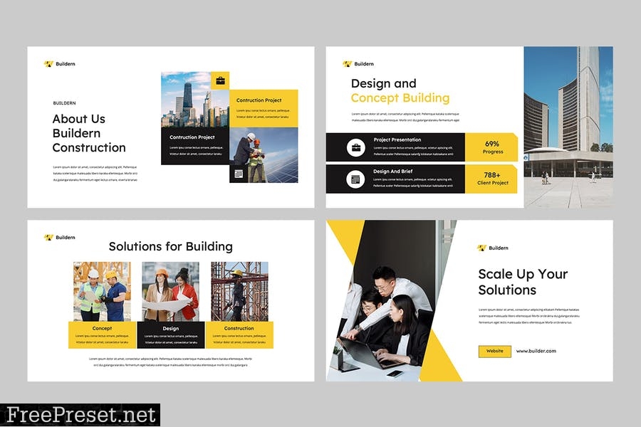 BUILDERN - Construction Powerpoint Template 3YP86NQ